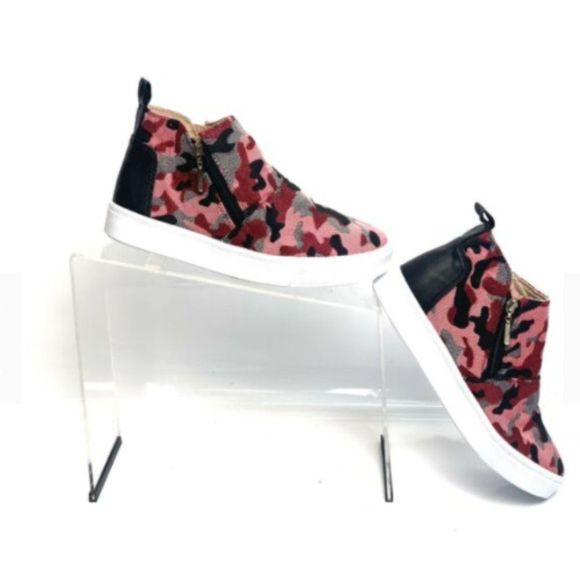 Makers Womens/Girls Sneakers High Top Textured Zipper Shoes Med Size 6 - N E W - Picture 4 of 4